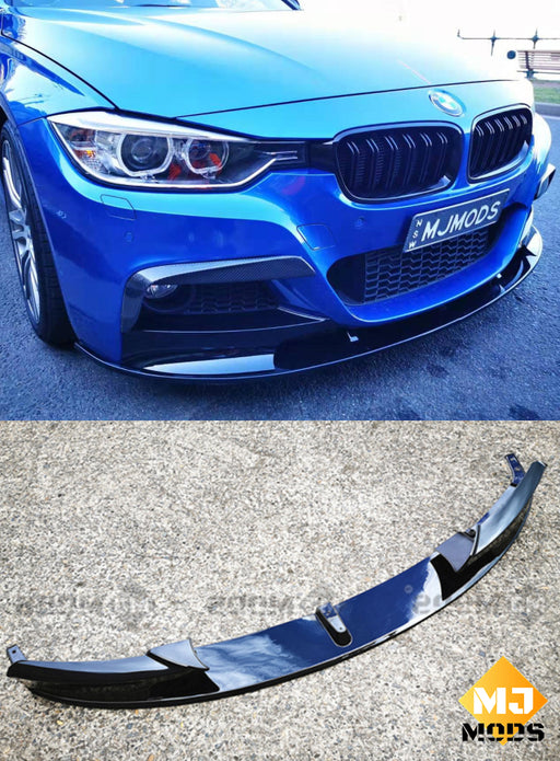 ABS Glossy Black Front Bumper Lip for BMW【F30/F31 316/318/320/328/330/335/340 M SPORT】 (4812095127626)