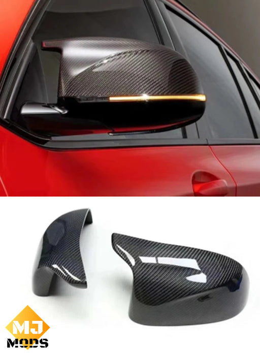 Carbon Fibre Side Mirror Cover Cap Replacement For BMW F95 F96 F97 F98 X3M X4M X5M (6537359130698)