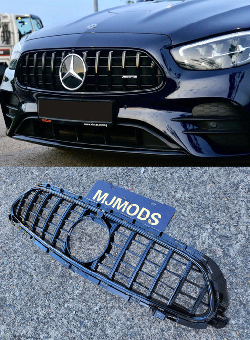 ABS Front Grille For Mercedes-Benz E-Class【W213/S213/C238/A238】【E200/220/300/350/400/450】【E43 E53 AMG】2020+【GT BK】 (6859032461386)