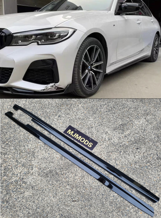 ABS GLOSSY BLACK SIDE SKIRT fit for BMW 3 Series【G20/G21 M340 330/320 M Sport】【AC】 (6962069504074)
