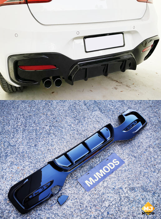 ABS Glossy Black Rear Bumper Diffuser for BMW 1 Series【F20 M140/M135 & 125/120/118 M Sport】【2015-2019】LCI/LCI-2【left】 (6643015286858)