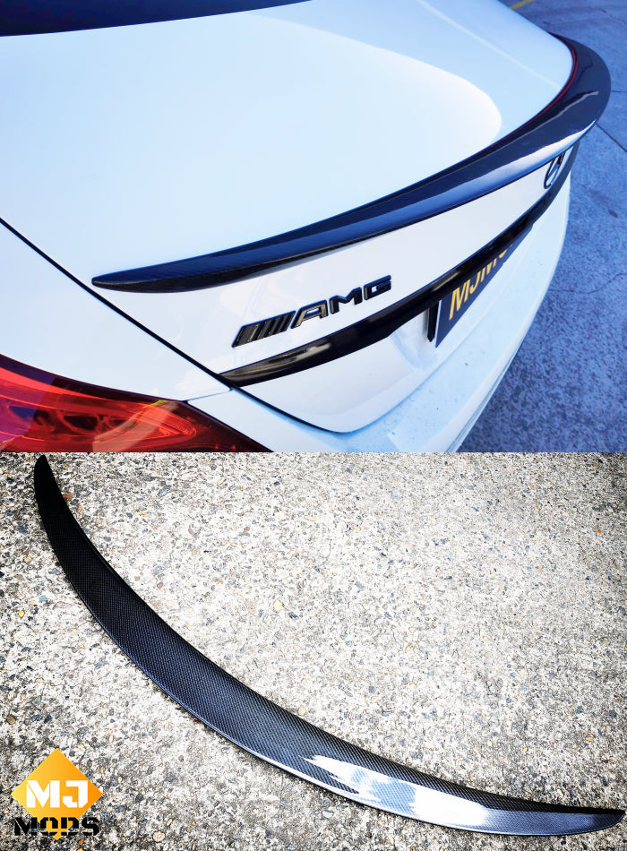 Carbon Fibre Rear Bumper Spoiler for MERCEDES-BENZ 15-21 C CLASS & C63 【W205 SEDAN S205 WAGON】【4D-AMG Style】 (3750226624586)
