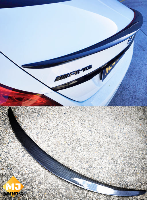 Carbon Fibre Rear Bumper Spoiler for MERCEDES-BENZ 15-21 C CLASS & C63 【W205 SEDAN S205 WAGON】【4D-AMG Style】 (3750226624586)