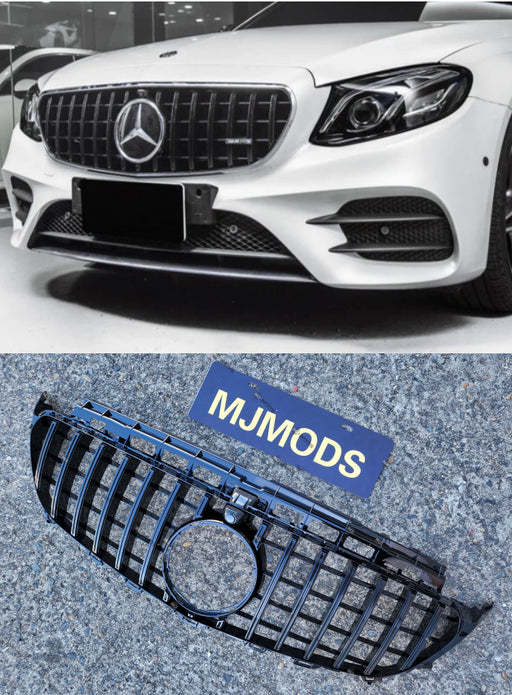 ABS Front Grille For Mercedes-Benz E-Class【W213/S213/C238/A238】【E200/220/300/350/400/450】【E43 E53 AMG】2016-2019【GT BK】 (6859022303306)