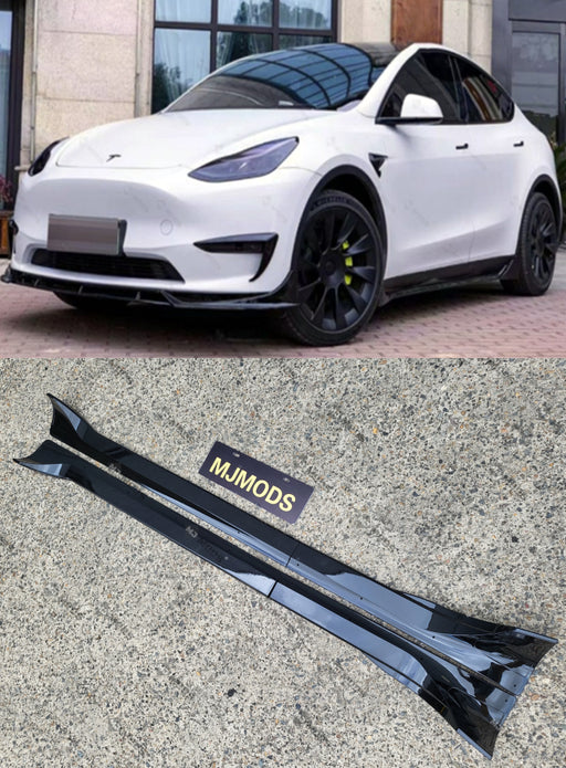 ABS GLOSSY BLACK SIDE SKIRT fit for 【Tesla Model Y】2022+ (7060885340234)