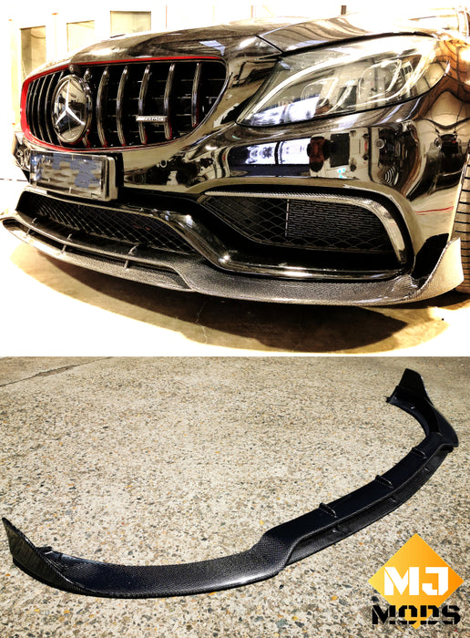 Carbon Fibre Front Bumper Lip for Mercedes-Benz 【W205 S205 C63 AMG S】2015+【4 Door-BB Type】 (4343583735882)