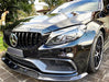 Carbon Fibre Front Bumper Lip for Mercedes-Benz 2015+ C Class W205 S205 C205 A205【 C63/C63-S AMG】【Middle Lip】 (4343669030986)