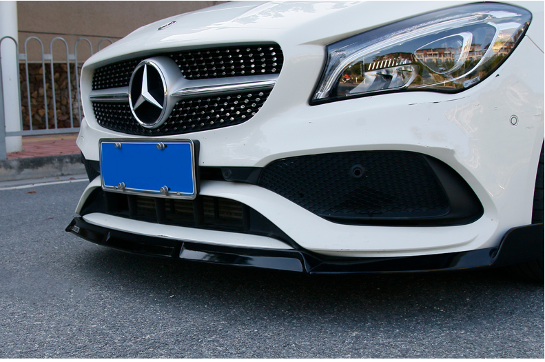 ABS Glossy Black Front Lip For MERCEDES BENZ【C117 CLA 45 180/200/250 AMG】16-19BB (4748320735306)