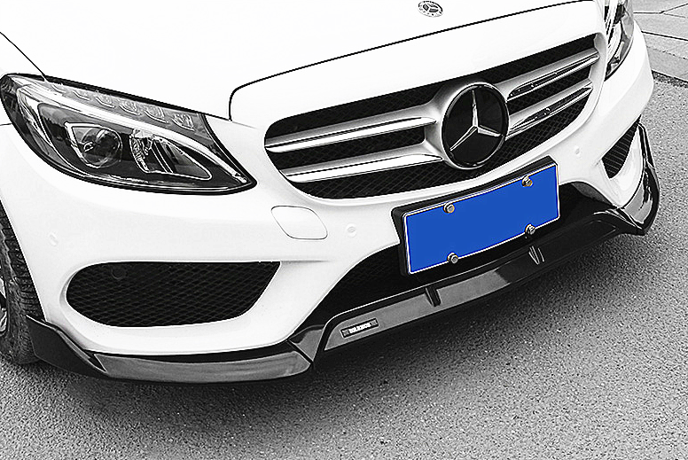 ABS Gloss Black Front Lip For MERCEDES BENZ【W205 C205】【C350/300/250 AMG C43】【15-18】 (4757427486794)