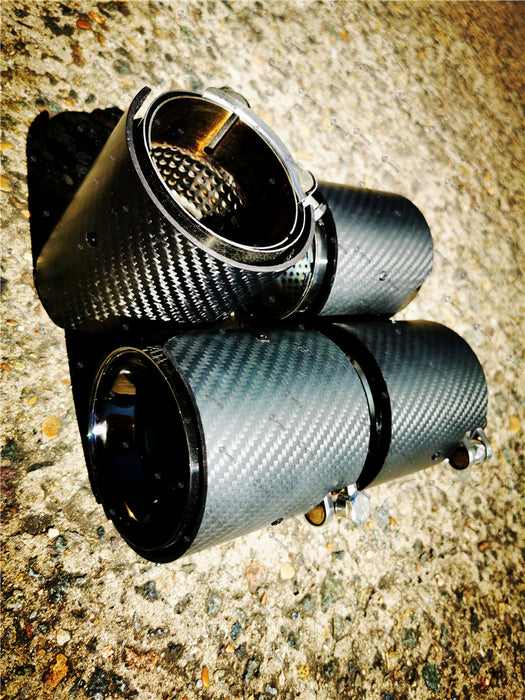 4 Pieces Matt Black Carbon Fibre Exhaust Tips fit for F80 F82 F83 F87 M2 M3 M4 (6544162521162)