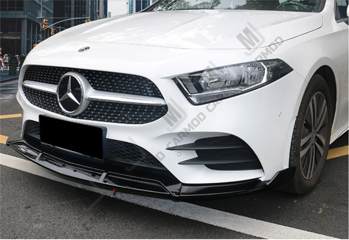 W177 A Class A35 AMG A180 A200 A250-- Front Bumper Lip for Mercedes-Benz 2018+ -- ABS (4150475980874)