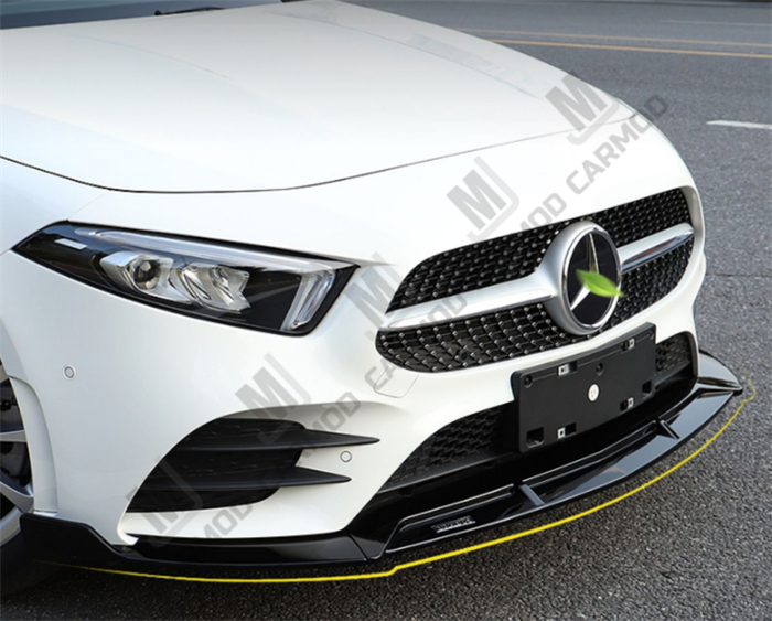 W177 A Class A35 AMG A180 A200 A250-- Front Bumper Lip for Mercedes-Benz 2018+ -- ABS (4150475980874)