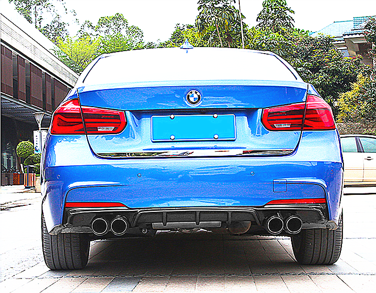 Carbon Fibre Rear Bumper Diffuser for BMW【F30 F31 M SPORT】【Quad】340i 335i (4271878111306)