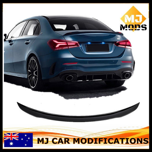 W177 A Class Sedan Boot Trunk Lip Spoiler A35 Aero kit Style in Gloss Black (6550086221898)