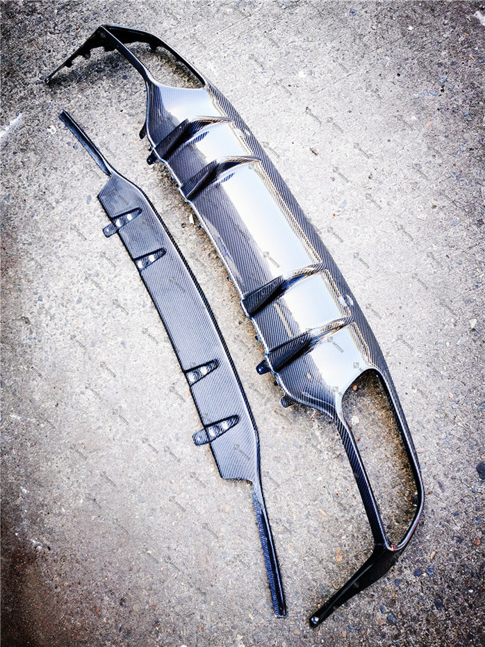 Carbon Fibre Rear Diffuser For MERCEDES BENZ【C205/A205】【C200/220/250/3 ...