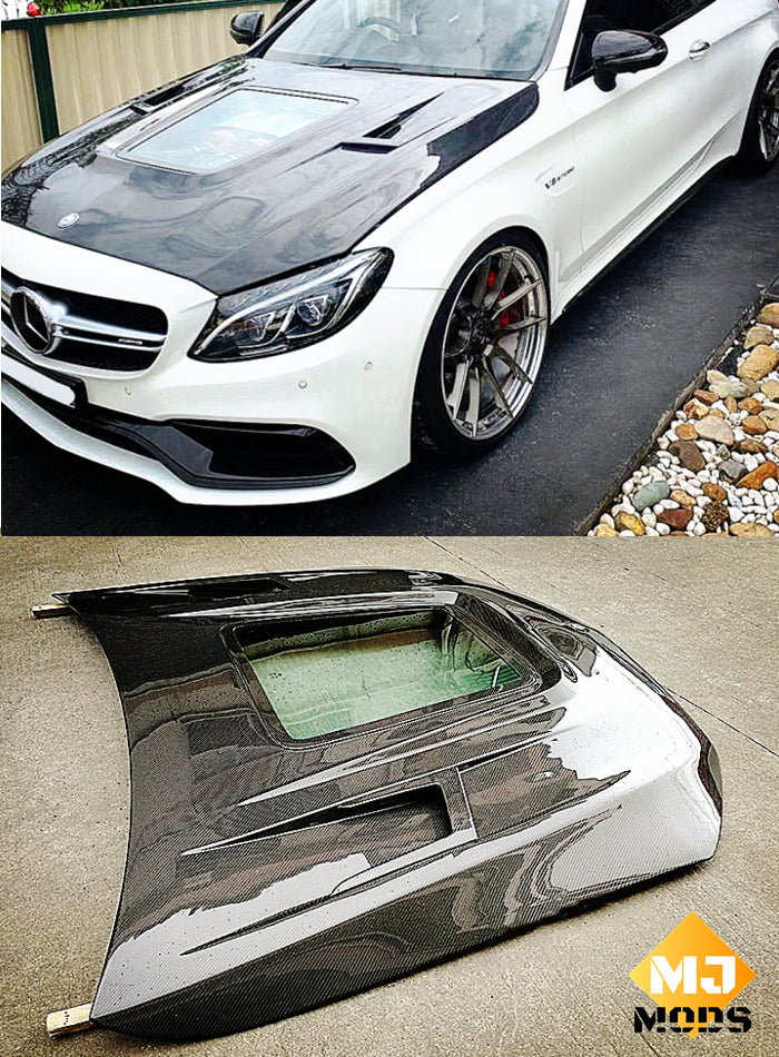 C63 carbon fiber hood deals