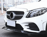 ABS Gloss Black Front Lip For MERCEDES BENZ【W205 C205】【C200/300/220 AMG C43】【2019+】 (4757431124042)