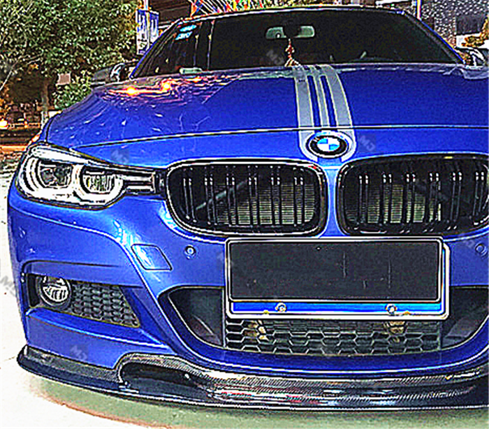 Carbon Fibre Front Bumper Lip for BMW【F30 F31 M SPORT】340i 335i 330i 328i 320【V】 (3775555403850)