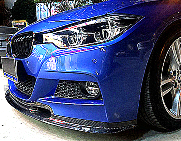 Carbon Fibre Front Bumper Lip for BMW【F30 F31 M SPORT】340i 335i 330i 328i 320【V】 (3775555403850)