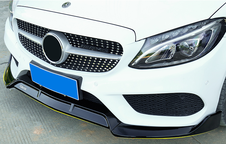 ABS Gloss Black Front Lip For MERCEDES BENZ【W205 C205】【C350/300/250 AMG C43】【15-18】 (4757427486794)