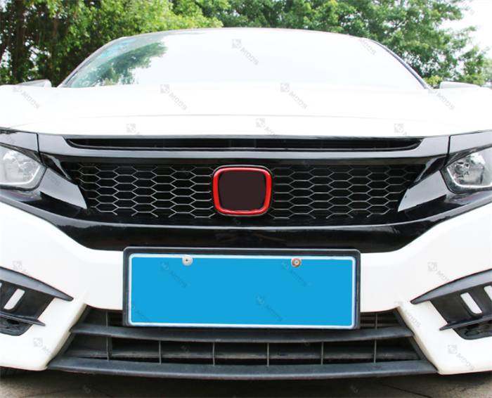 ABS Glossy Black Front Grille for Honda Civic 10th Gen Sedan Hatch 2016-2019 -- Honeycomb Type (4293089460298)