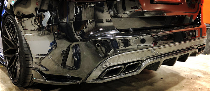 Carbon Fibre Rear Bumper Diffuser for Mercedes-Benz 2015+ C Class 【W205 Sedan S205 Wagon】【AMG Package & C43 C63 C63-S】【4D-FD Style】 (3787542036554)