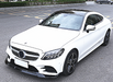 ABS Gloss Black Front Lip For MERCEDES BENZ【W205 C205】【C200/300/220 AMG C43】【2019+】 (4757431124042)