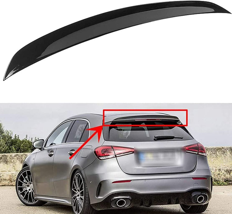 Gloss Black Wing Duck Lip Spoiler for Mercedes-Benz A Class【W177 A45S AMG A35 A250 A200】【AMG Style】