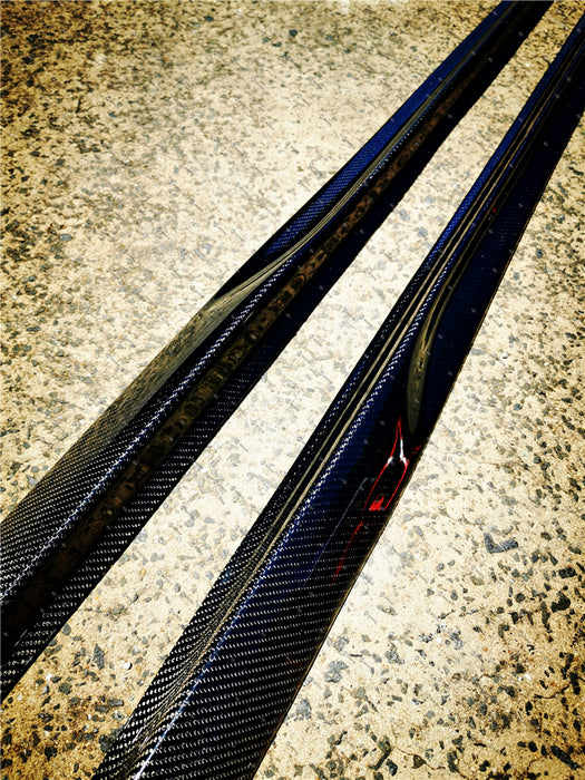 Carbon Fibre Side Skirt Fit For MERCEDES BENZ【W205/C205/A205/S205】【C43 AMG C63 AMG S】2015+ (4603287601226)