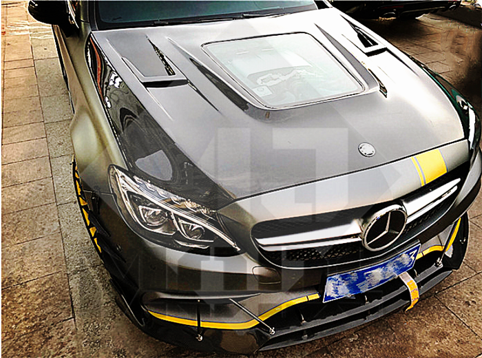 Carbon Fibre Front Bonnet Hood for Mercedes-Benz 2015+ C Class【W205 S205 C205 A205】【C63 C63-S AMG】【C63-Glass】 (4329670344778)