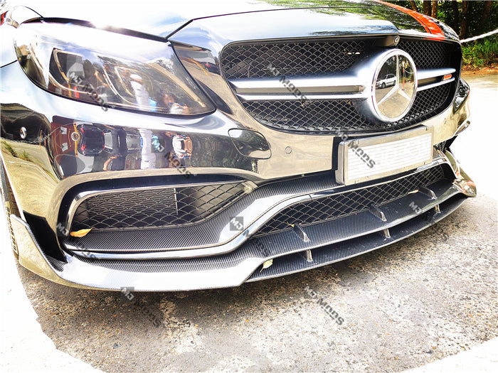 Carbon Fibre Front Bumper Lip for Mercedes-Benz 2015+ C Class C205 Coupe A205 Convertible【C63/C63-S AMG】【2D-BB Type】 (4419163488330)