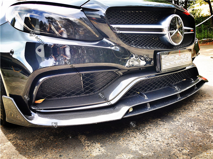 Carbon Fibre Front Bumper Lip for Mercedes-Benz 2015+ C Class C205 Coupe A205 Convertible【C63/C63-S AMG】【2D-BB Type】 (4419163488330)