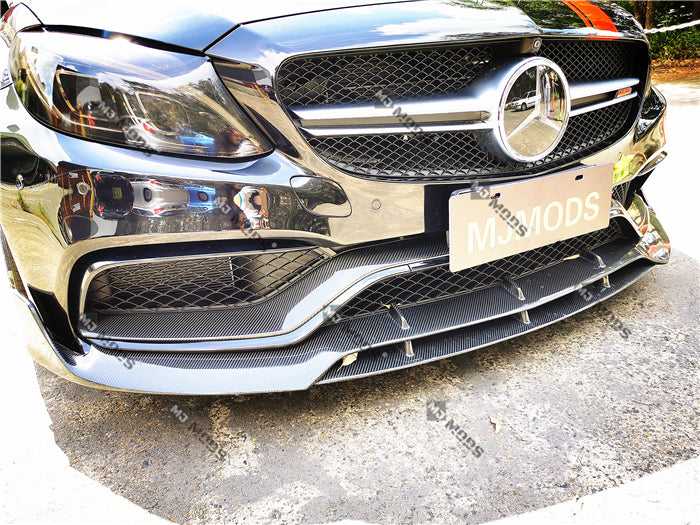 Carbon Fibre Front Bumper Lip for Mercedes-Benz 2015+ C Class C205 Coupe A205 Convertible【C63/C63-S AMG】【2D-BB Type】 (4419163488330)