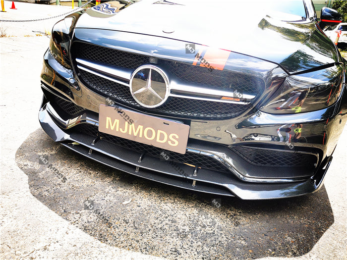 Carbon Fibre Front Bumper Lip for Mercedes-Benz 2015+ C Class C205 Coupe A205 Convertible【C63/C63-S AMG】【2D-BB Type】 (4419163488330)