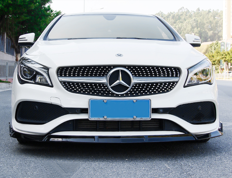 ABS Glossy Black Front Lip For MERCEDES BENZ【C117 CLA 45 180/200/250 AMG】16-19BB (4748320735306)