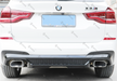 ABS Glossy Black Rear Bumper Diffuser for BMW【X3 G01 M40i & 30d 30i M Sport】2017+【B】 (6582260760650)