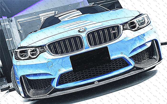 Carbon Fibre Front Bumper Lip for BMW【F80 M3 & F82 F83 M4】【MP Style】 (4461619675210)