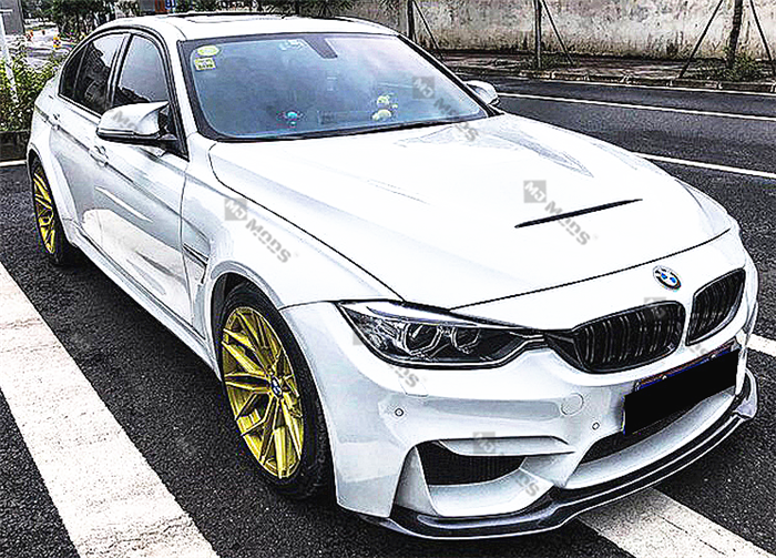 Carbon Fibre Front Bumper Lip for BMW【F80 M3 & F82 F83 M4】【V Style】 (4462879768650)