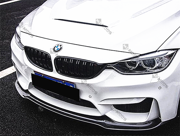 Carbon Fibre Front Bumper Lip for BMW【F80 M3 & F82 F83 M4】【V Style】 (4462879768650)
