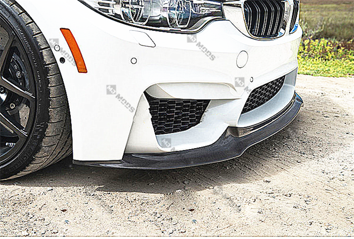 Carbon Fibre Front Bumper Lip for BMW【F80 M3 & F82 F83 M4】【V Style】 (4462879768650)