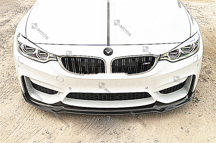 Carbon Fibre Front Bumper Lip for BMW【F80 M3 & F82 F83 M4】【V Style】 (4462879768650)