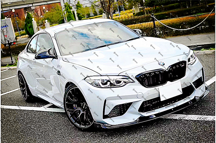 Carbon Fibre Front Bumper Lip for BMW F87 M2C【Competition Edition】【M2C-3D Style】 (4345268961354)