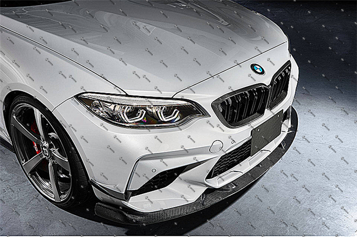 Carbon Fibre Front Bumper Lip for BMW F87 M2C【Competition Edition】【M2C-3D Style】 (4345268961354)