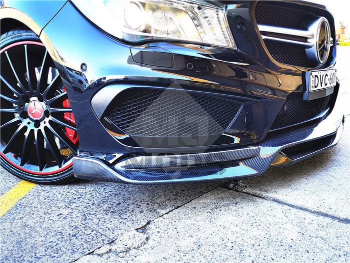 Carbon Fibre Front Lip For MERCEDES BENZ【C117 X117】【CLA45 200/220/250 AMG】13-16 (3787533451338)