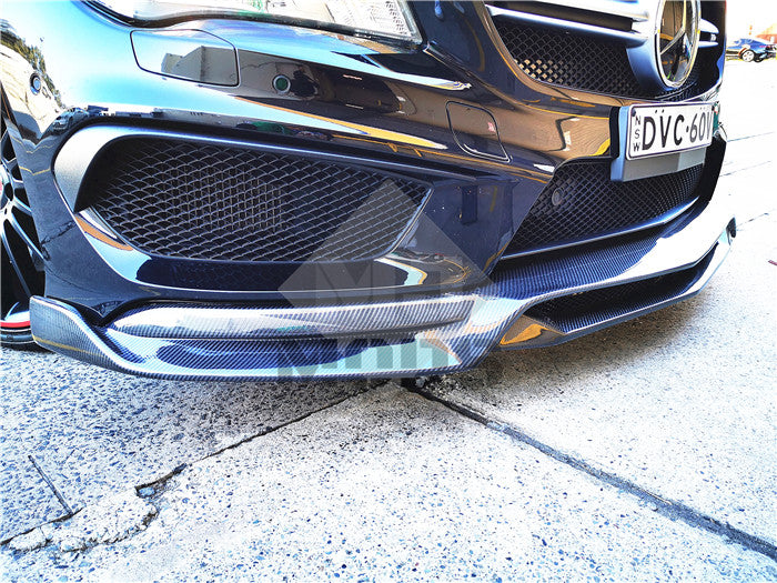 Carbon Fibre Front Lip For MERCEDES BENZ【C117 X117】【CLA45 200/220/250 AMG】13-16 (3787533451338)