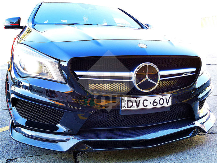 Carbon Fibre Front Lip For MERCEDES BENZ【C117 X117】【CLA45 200/220/250 AMG】13-16 (3787533451338)