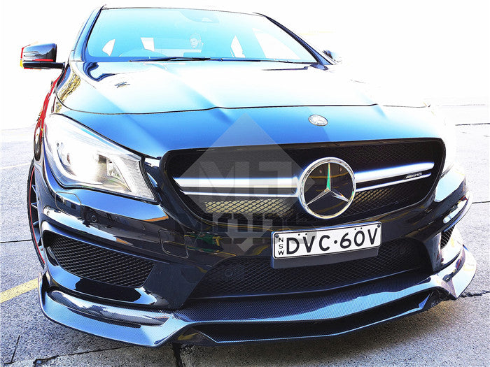 Carbon Fibre Front Lip For MERCEDES BENZ【C117 X117】【CLA45 200/220/250 AMG】13-16 (3787533451338)