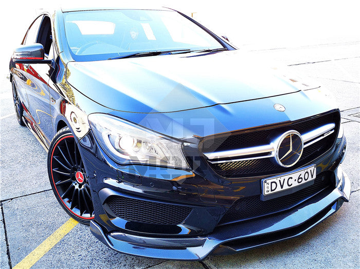 Carbon Fibre Front Lip For MERCEDES BENZ【C117 X117】【CLA45 200/220/250 AMG】13-16 (3787533451338)