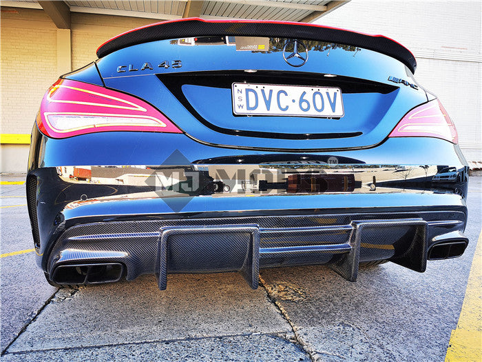 Carbon Fibre Rear Diffuser for Mercedes-Benz【C117 X117】【CLA45 200/220/250 AMG】FD (3787527848010)