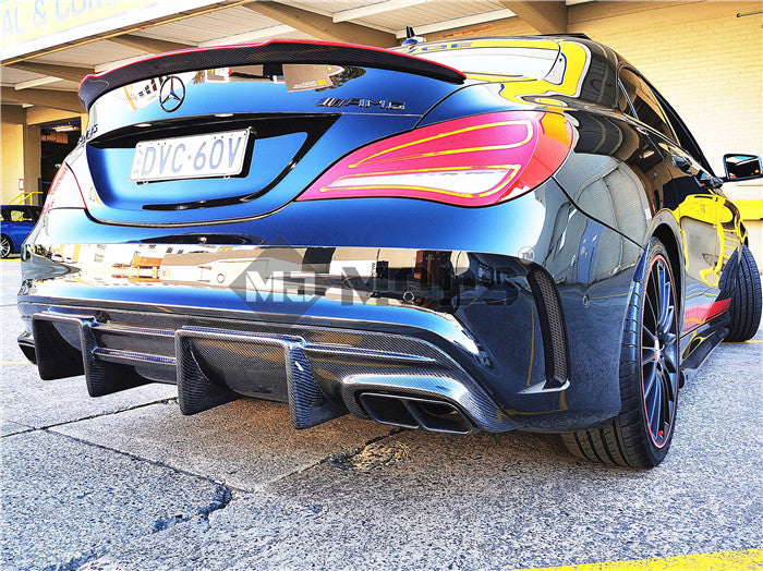 Carbon Fibre Rear Diffuser for Mercedes-Benz【C117 X117】【CLA45 200/220/250 AMG】FD (3787527848010)